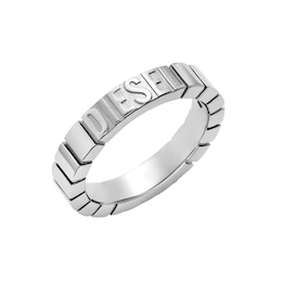 Diesel Men's Stainless Steel Band Ring - Size T