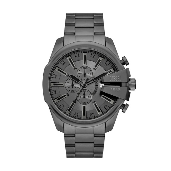 Diesel Mens Mega Chief Slim Chronograph Gunmetal Stainless S