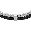Thumbnail Image 2 of Fossil Men's Beads Black Leather Multistrand Bracelet