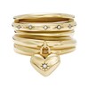 Thumbnail Image 1 of Fossil Ladies' Sadie All My Love Gold Tone Heart Prestack Ring - Size N
