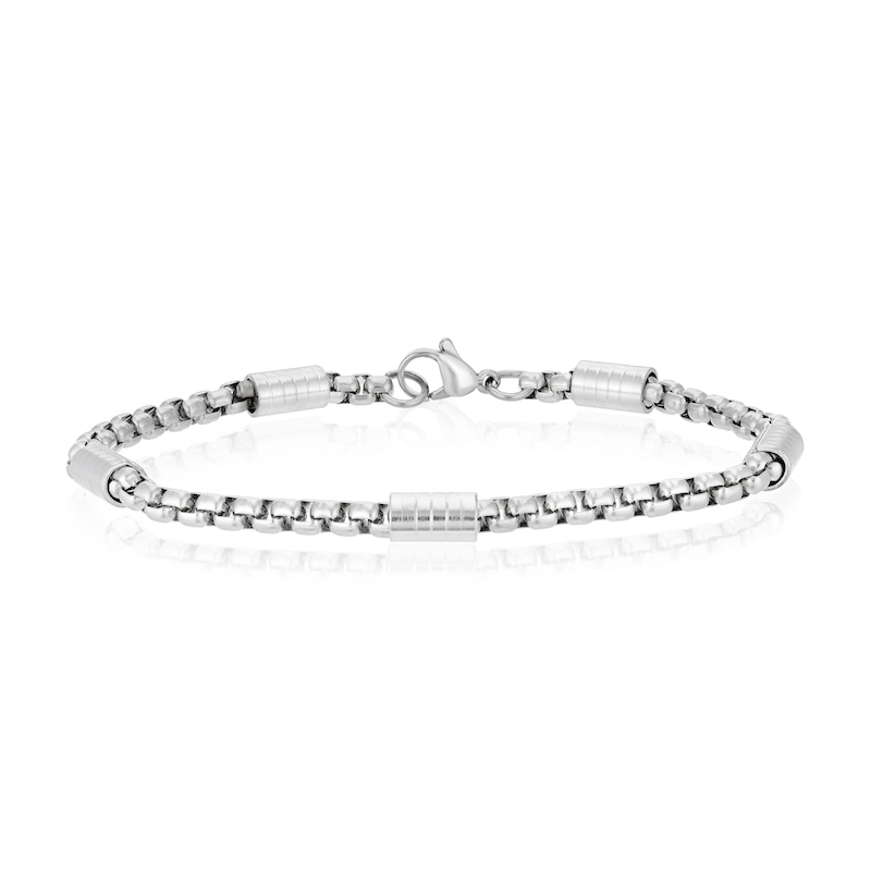 Main Image 1 of Men's Stainless Steel Bar Station Bracelet