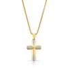 Thumbnail Image 1 of Men's Stainless Steel & Silver Tone Fancy Cross Pendant Necklace