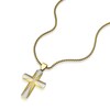 Thumbnail Image 2 of Men's Stainless Steel & Silver Tone Fancy Cross Pendant Necklace