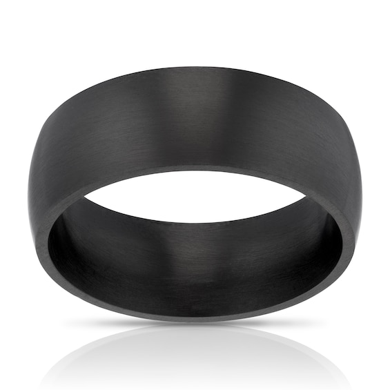 Men's Black Brushed Ion Plated Ring
