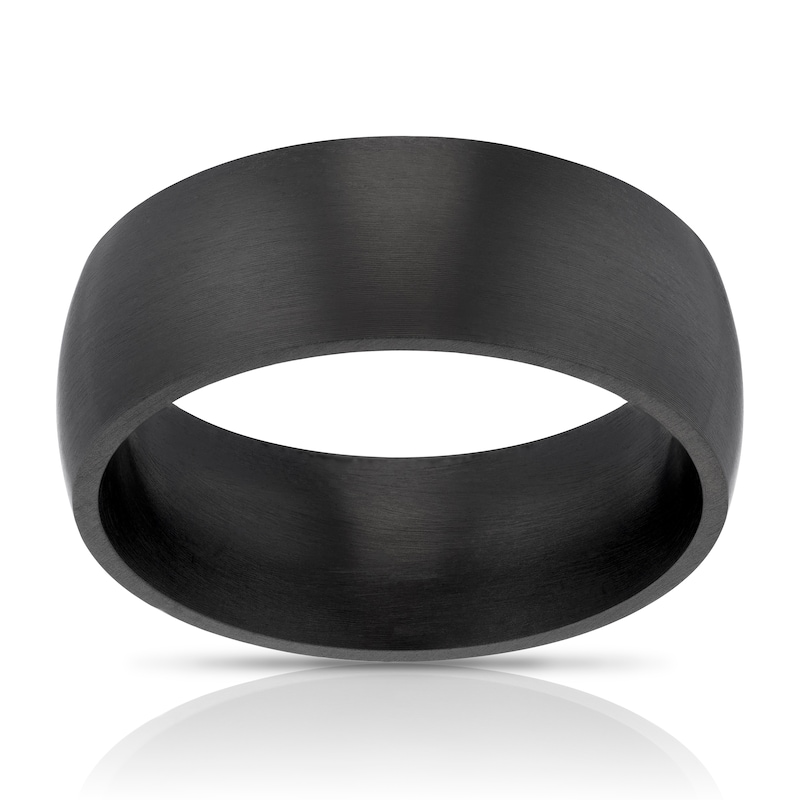 Main Image 1 of Men's Black Brushed Ion Plated Ring