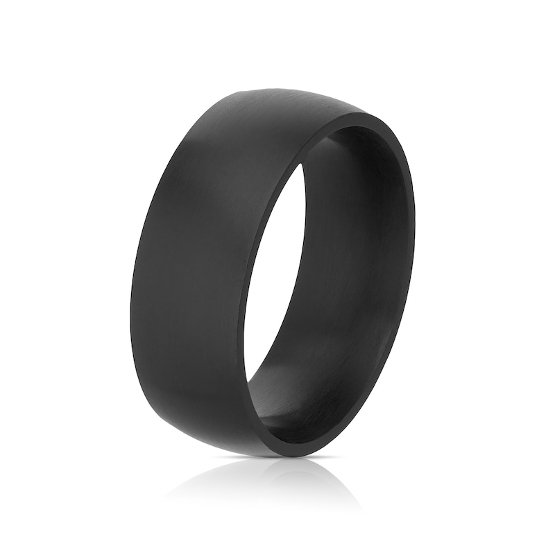 Main Image 2 of Men's Black Brushed Ion Plated Ring
