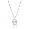 Thumbnail Image 1 of Men's Sterling Silver & 18ct Gold Vermeil Diamond Cut Circle Pendant Necklace