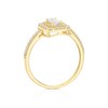 Thumbnail Image 3 of 9ct Yellow Gold Emerald Halo Cubic Zirconia Ring