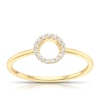 Thumbnail Image 1 of 9ct Yellow Gold Cubic Zirconia Open Circle Ring