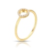 Thumbnail Image 2 of 9ct Yellow Gold Cubic Zirconia Open Circle Ring