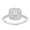 Thumbnail Image 1 of 9ct White Gold 0.50ct Diamond Double Cushion Halo Ring