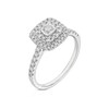 Thumbnail Image 2 of 9ct White Gold 0.50ct Diamond Double Cushion Halo Ring