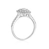 Thumbnail Image 3 of 9ct White Gold 0.50ct Diamond Double Cushion Halo Ring
