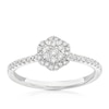 Thumbnail Image 1 of 9ct White Gold 0.25ct Diamond Flower Cluster Ring
