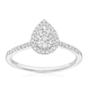 Thumbnail Image 1 of 9ct White Gold 0.25ct Diamond Pear Cluster Ring