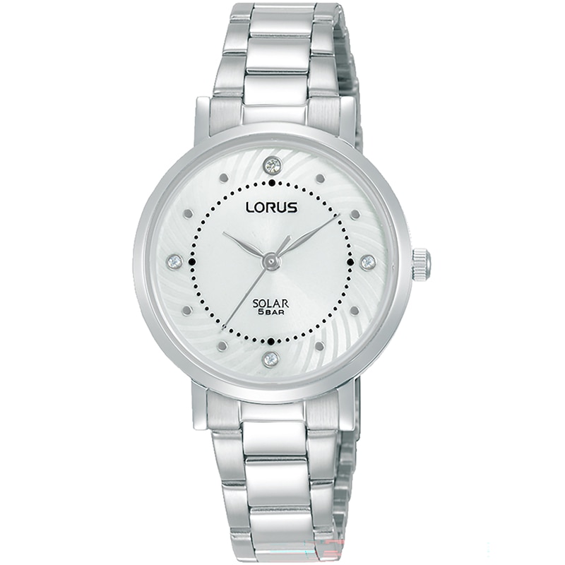 Main Image 1 of Lorus Solar Ladies' White Dial Stainless Bracelet Watch