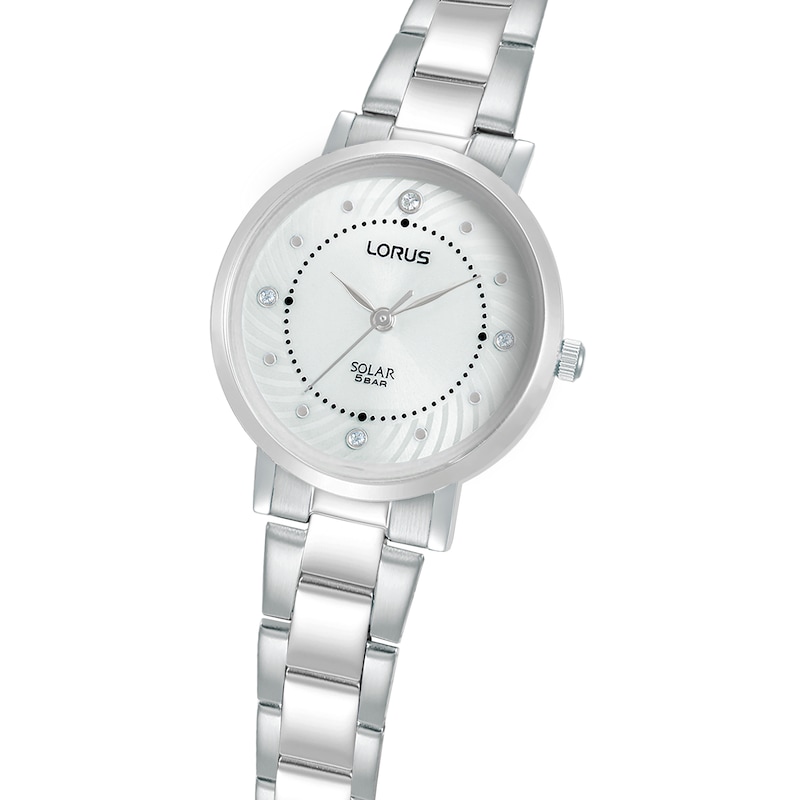 Main Image 2 of Lorus Solar Ladies' White Dial Stainless Bracelet Watch
