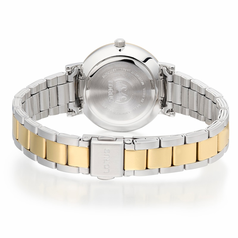 Main Image 4 of Lorus Solar Ladies' White Dial Two Tone Stainless Bracelet Watch
