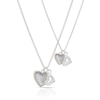 Thumbnail Image 1 of Sterling Silver MOP & Cubic Zirconia Heart Mother & Child Pendant Set