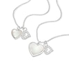 Thumbnail Image 2 of Sterling Silver MOP & Cubic Zirconia Heart Mother & Child Pendant Set