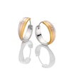 Thumbnail Image 1 of Hot Diamonds 18ct Gold Plated Tri-Colour Trio Hoop Stud Earrings