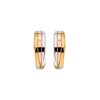 Thumbnail Image 2 of Hot Diamonds 18ct Gold Plated Tri-Colour Trio Hoop Stud Earrings