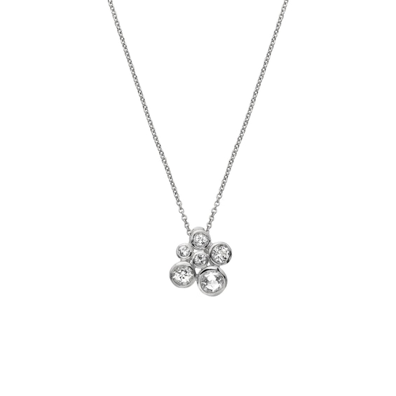 Hot Diamonds Sterling Silver Tender Cluster Pendant Necklace