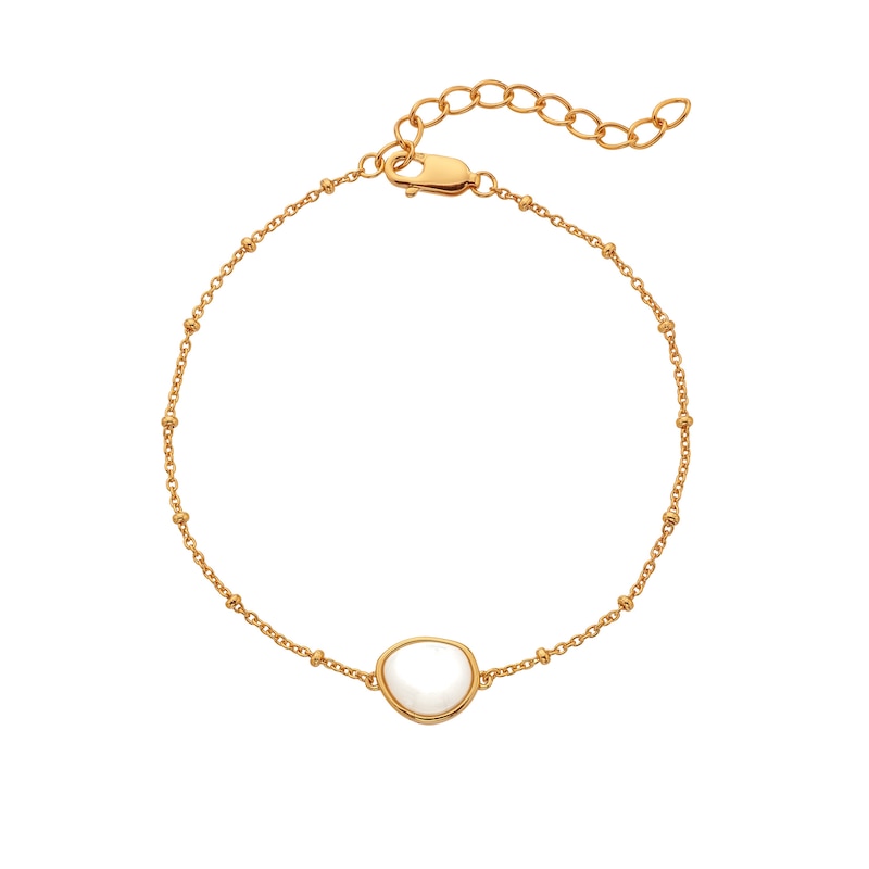 Main Image 1 of Hot Diamonds X Gold Edit Calm 18ct Gold Plated Mother Of Pearl Bracelet
