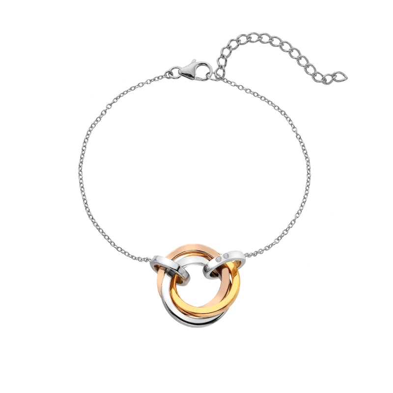 Main Image 1 of Hot Diamonds Sterling Silver Tri-Colour Trio Bracelet