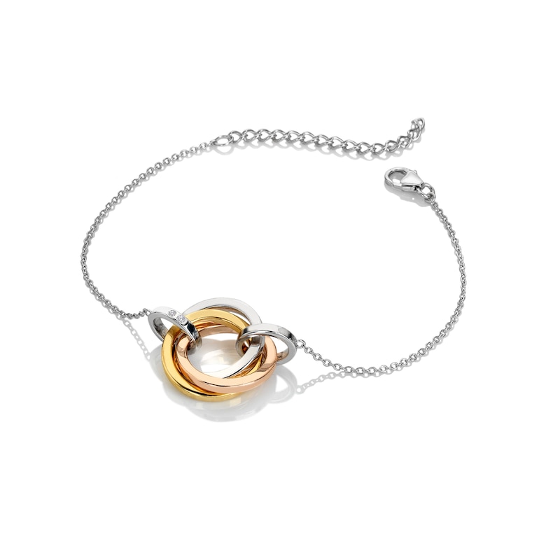 Main Image 2 of Hot Diamonds Sterling Silver Tri-Colour Trio Bracelet