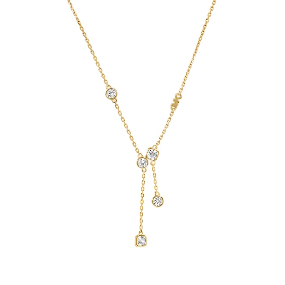 Michael Kors Womens Brilliance 14ct Gold Plated Sterling Sil