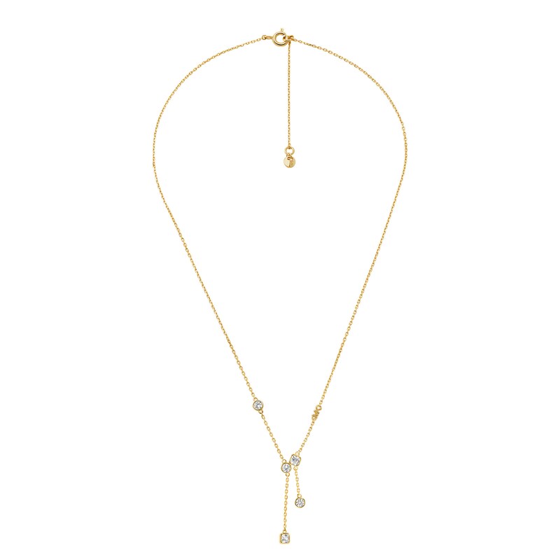 Main Image 2 of Michael Kors Ladies' Brilliance 14ct Gold Plated Sterling Silver Pendant Necklace