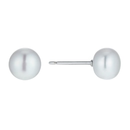 Sterling Silver Cultured Freshwater Pearl 6mm Stud Earrings