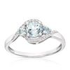 Thumbnail Image 1 of 9ct White Gold Aquamarine & Diamond Ring