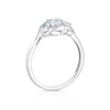 Thumbnail Image 2 of 9ct White Gold Aquamarine & Diamond Ring