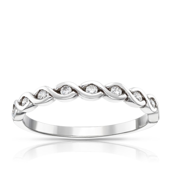 Sterling Silver & Cubic Zirconia Ring Size L
