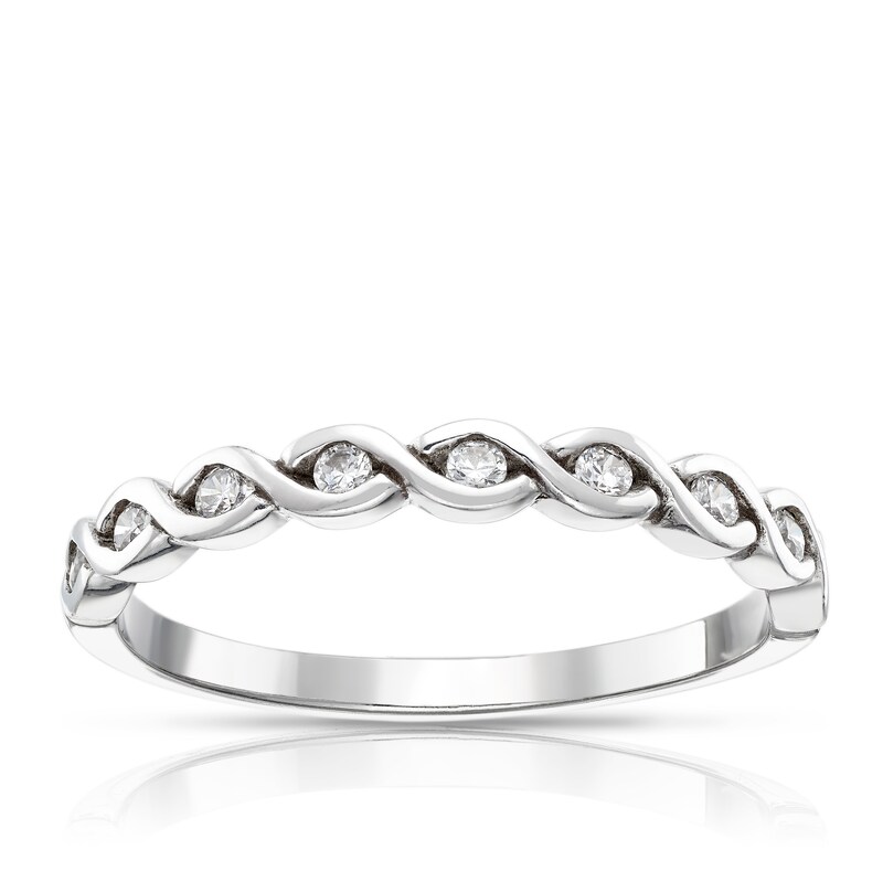 Main Image 1 of Sterling Silver & Cubic Zirconia Ring Size N