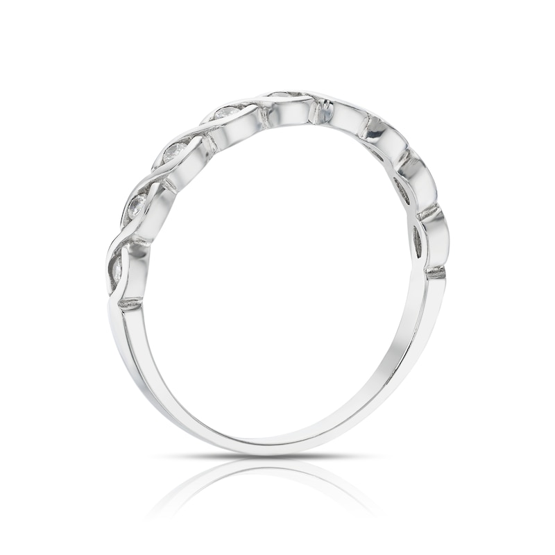 Main Image 3 of Sterling Silver & Cubic Zirconia Ring Size P