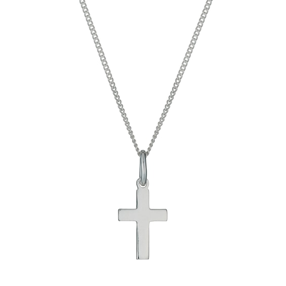 Sterling Silver Mini Cross Pendant Necklace