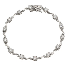 Sterling Silver & Cubic Zirconia Bracelet
