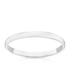 Thumbnail Image 1 of 9ct White Gold 2mm Heavy D Shape Ring