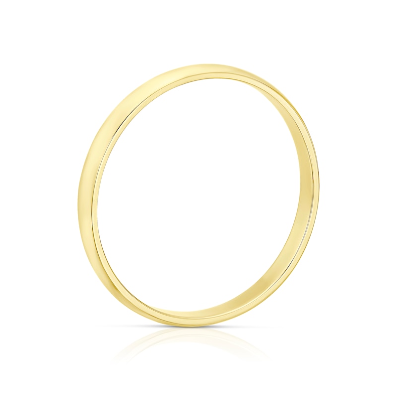 9ct Yellow Gold 2mm Heavy D Shape Ring