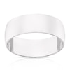 Thumbnail Image 1 of 9ct White Gold 7mm Heavy D Shape Ring