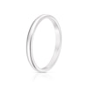 Thumbnail Image 2 of 18ct White Gold 2mm Extra Heavy D Shape Ring