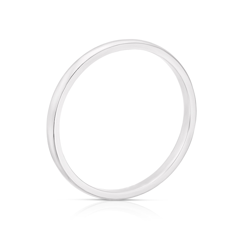 Main Image 3 of 18ct White Gold 2mm Extra Heavy D Shape Ring
