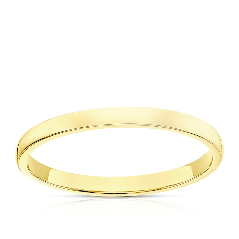Main Image 1 of 18ct Yellow Gold 2mm Extra Heavy D Shape Ring