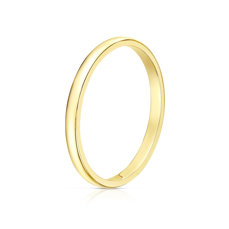 Main Image 2 of 18ct Yellow Gold 2mm Extra Heavy D Shape Ring