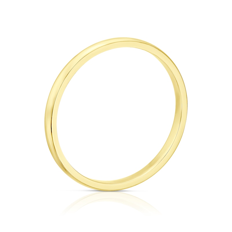 18ct Yellow Gold 2mm Extra Heavy D Shape Ring