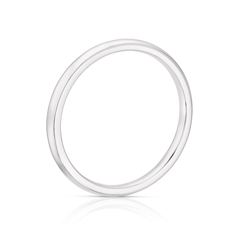 18ct White Gold 2mm Super Heavy Court Ring