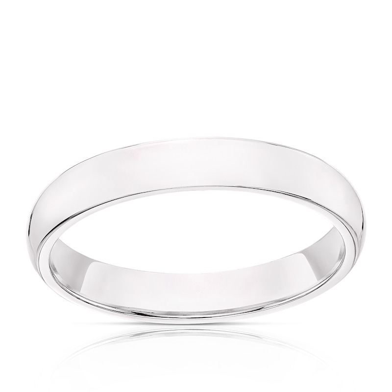 Main Image 1 of 9ct White Gold 3mm Super Heavy Court Ring